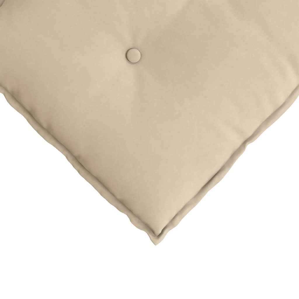 Back Cushion Cream 100 x 50 cm Microfiber Fabric