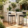 Coffee Stool, Modern Kitchen Stool, Bar Stool with Backrest (only with 2Pcs Stools)