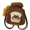 Korean Style Cute Animal Shoulder Bag With Spliced Design And Adjustable Straps For Teens