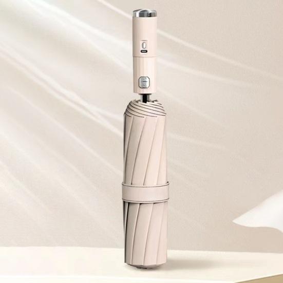 Sun Protection Fan Umbrella 3 Levels Adjustable Rechargeable UV Blocking Umbrella Portable Waterproof Windproof Multifunction Automatic Folding