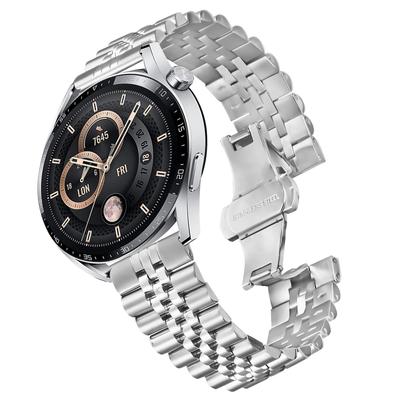 Для Huawei Watch Buds Ремешок для часов 5-звенный из нержавеющей стали с застежкой-бабочкой