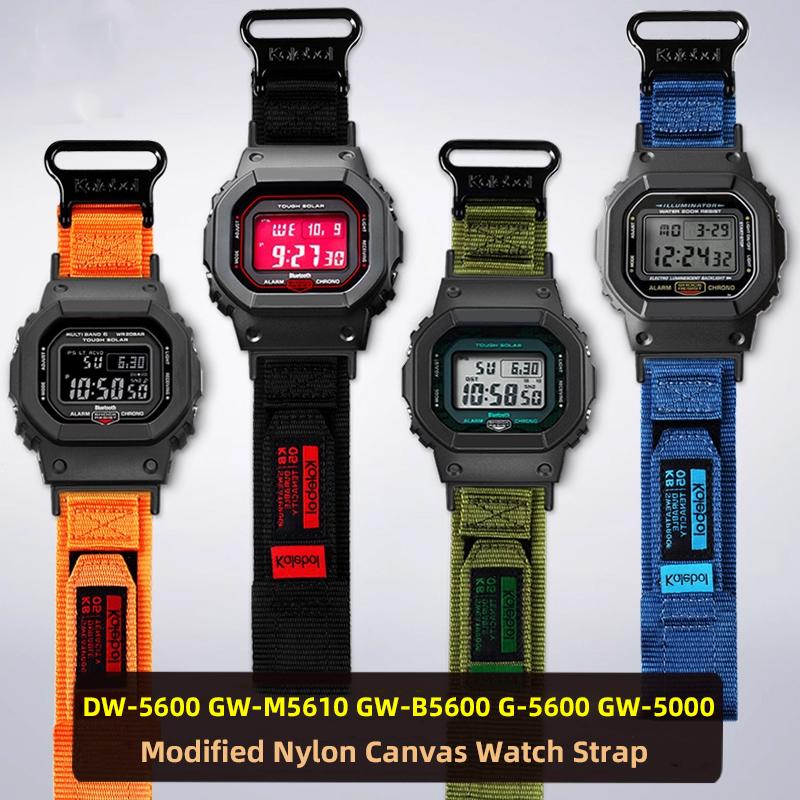 DW5600 GW-M5610 DW-6900 GW-B5600 Нейлоновый холщовый ремешок для Casio GA2100 GM2100 Модифицированный ремешок для часов мужской Наручный ремешок для активного отдыха и спорта