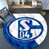 FC Schalke 04 pattern round rug,Carpet Rug for Living Room Bedroom Playroom ,Non-slip Floor Mat,Holiday Gifts and Birthday Gifts.