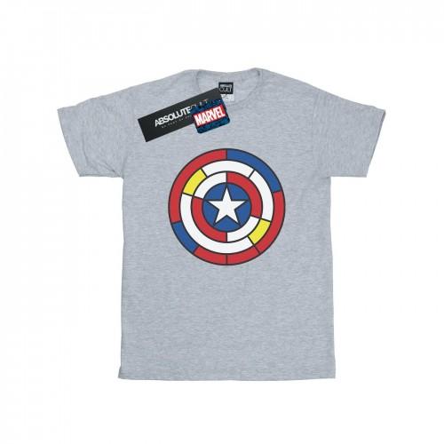 Marvel Mens Captain America Stained Glass Shield T-Shirt