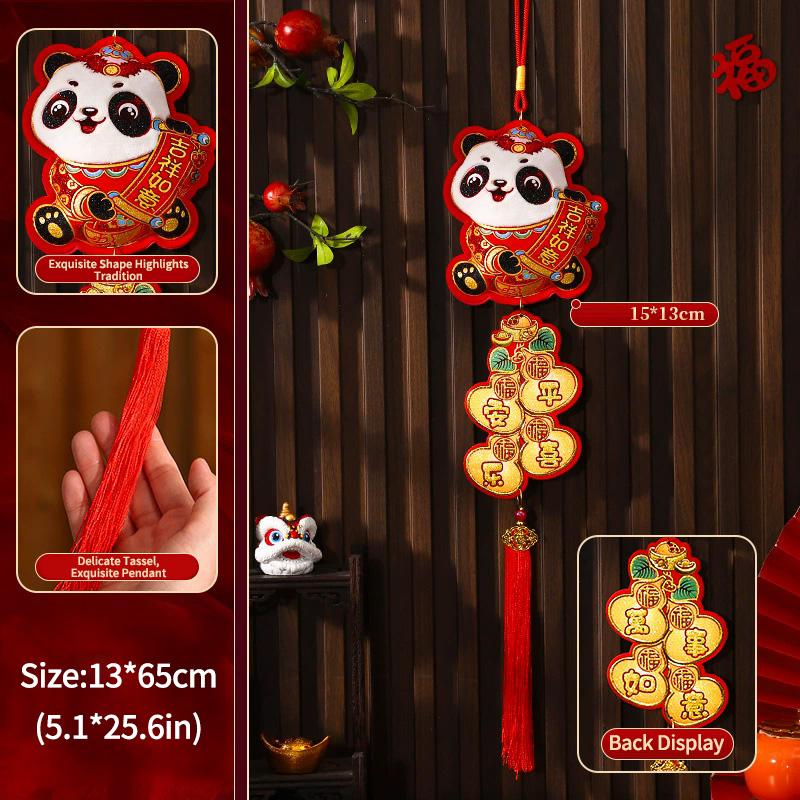 Chinese Spring Festival Lucky Decor The Year Of Hores Door Hanging Pendants Chinese New Year Home Party Supplies
