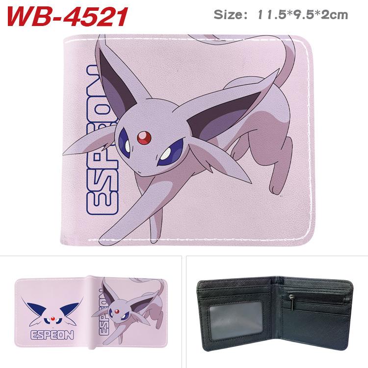 Pokemon Full Color Short Card Holder Folded Coin Purse Cute Pikachu Wallet 1pcs