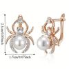 Imitation Pearl Simulated Pearl Earrings Gold Color Vintage Retro Jewelry  For Women