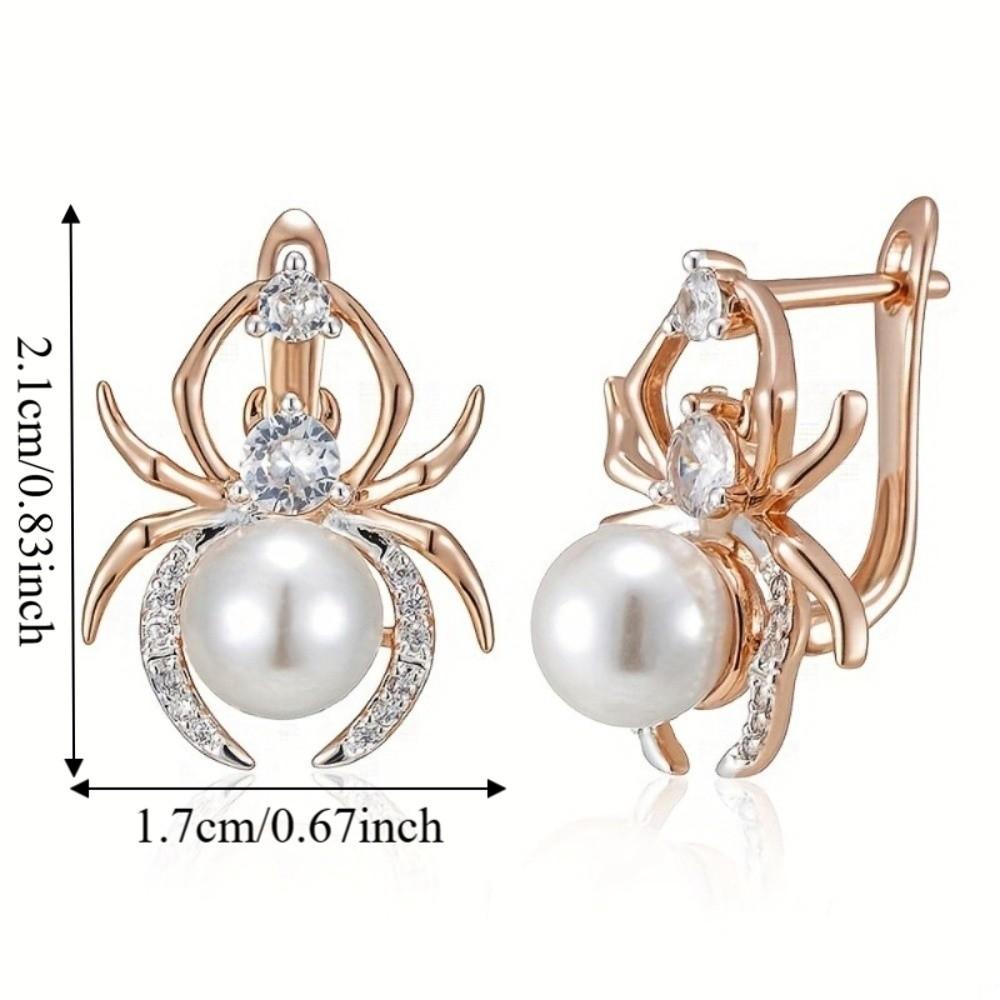 Imitation Pearl Simulated Pearl Earrings Gold Color Vintage Retro Jewelry For Women