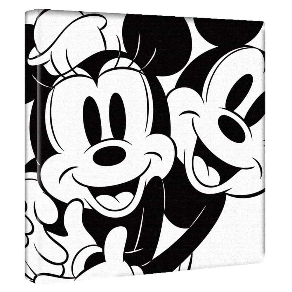 Disney Mickey Mouse Art 30cm X Made In Stylish Interior Living Room Minnie Monochrome Couple Fabric Panel Panel, 30cm, Japan, Poster, Decor, Decor,