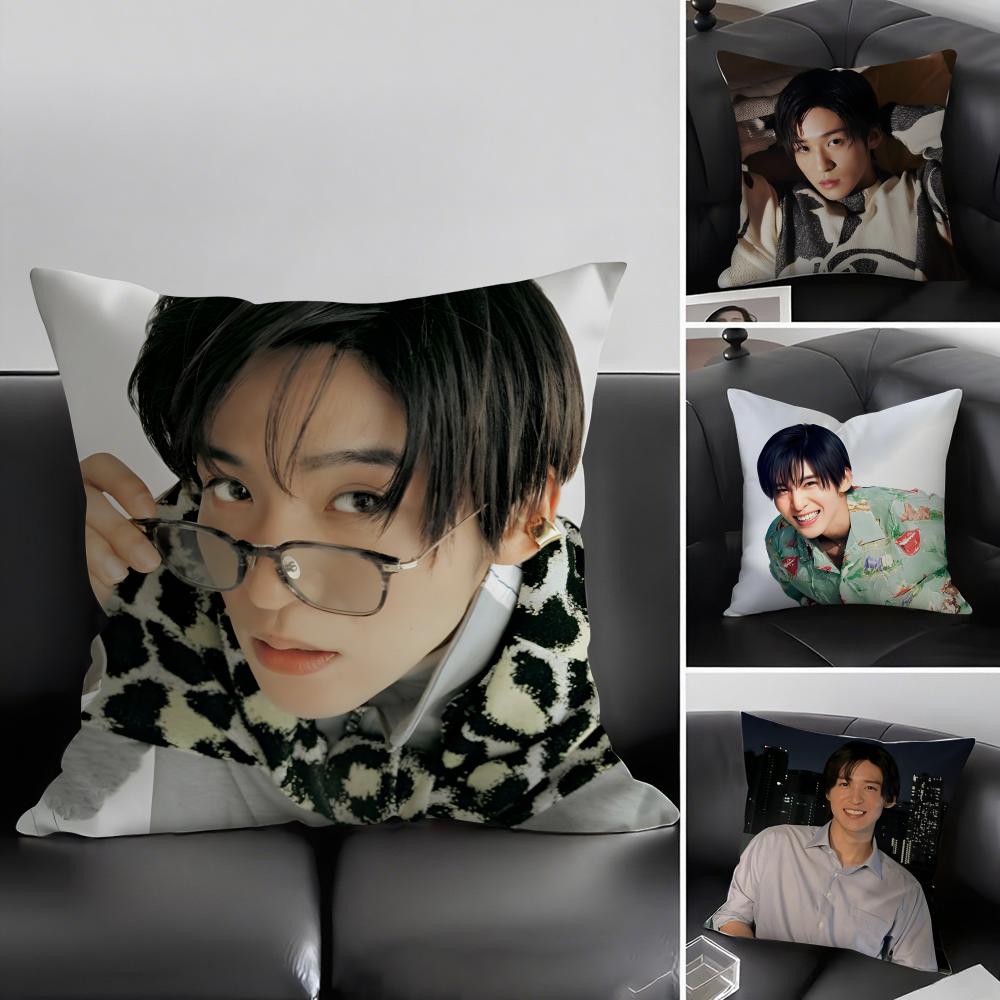 MMeguro RenN Actor Cushion Cover Pillowcase Ultra Soft Skin Friendly Fabric Cloud Like Comfort Concealed Zipper
