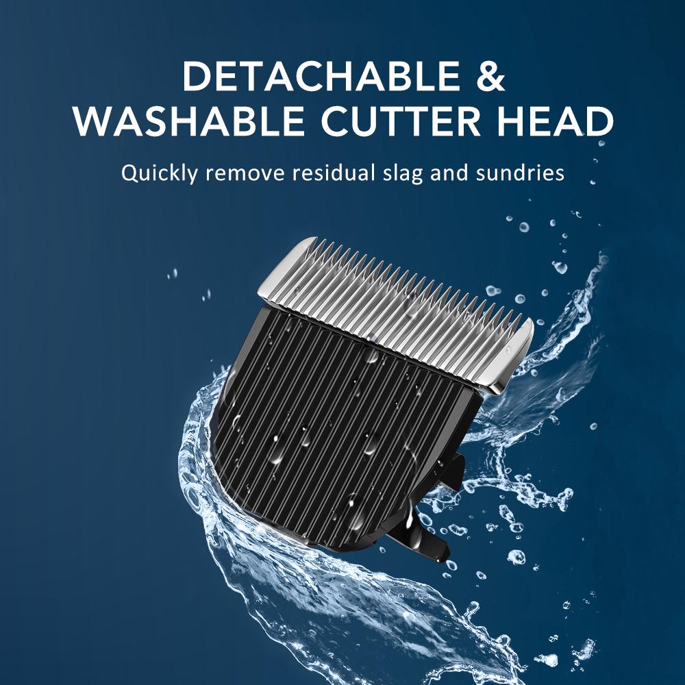 Cordless Hair Clipper Beard Trimmer for Men Professional Waterproof Hair Clipper Electric Razor Mens Grooming Kit for Mustache