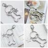 Goth Retro Star Bag Pendant Punk Cool Bone Shape Keyring Fashion Bone Keychain  Backpack