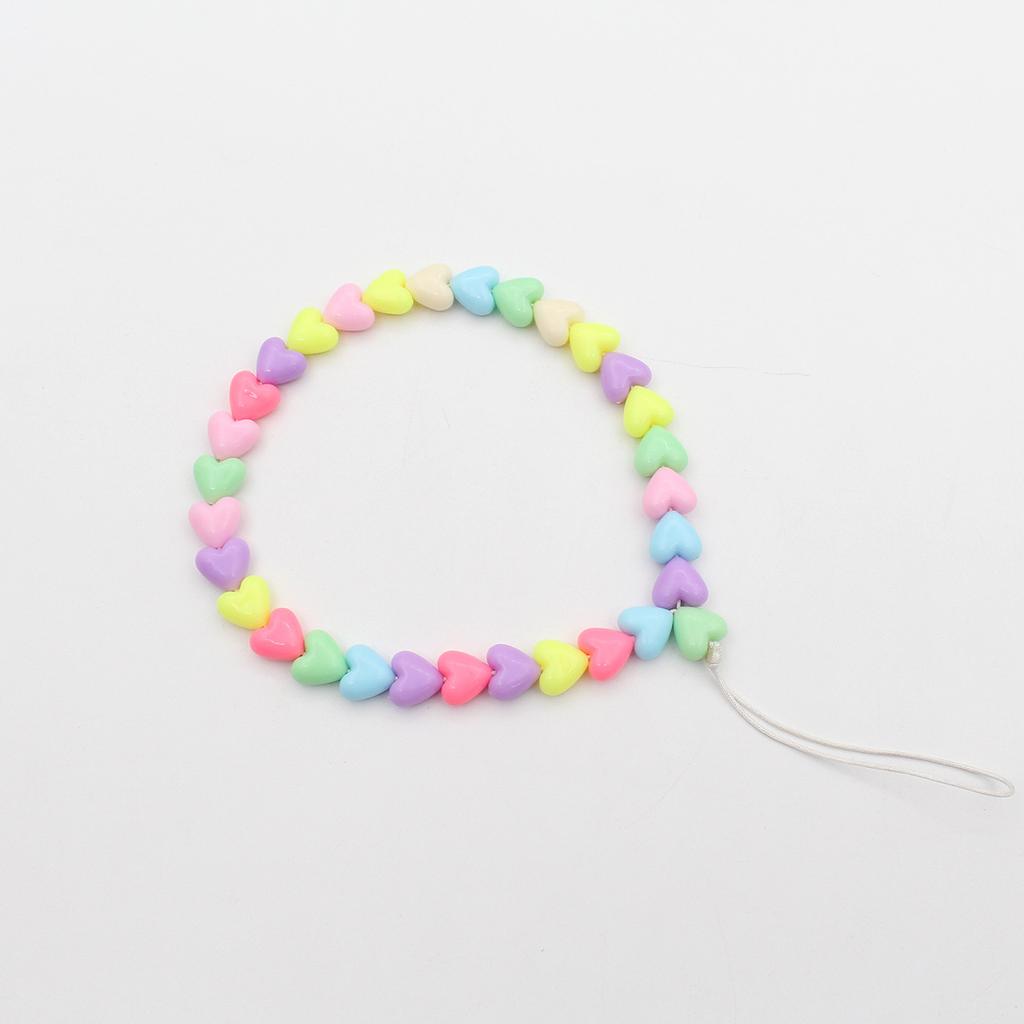 Симпатичная короткая подвеска для мобильного телефона в виде смайлика в виде звезды из мягкой глины разных цветов, бисер, ювелирное изделие.