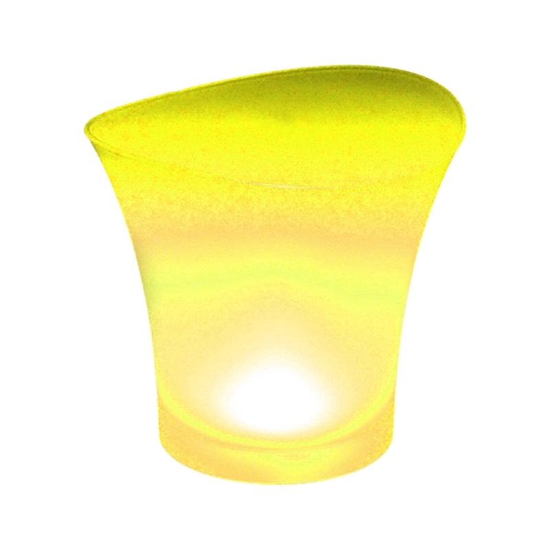 Ведро для шампанского и пива с подсветкой, материал PP, подходит для использования в помещении и на открытом воздухе X3UC