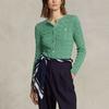 Polo Ralph Lauren SS23 однотонный вязаный свитер с вышивкой пони женский свитер зеленый WMPOSWENDW20122-300