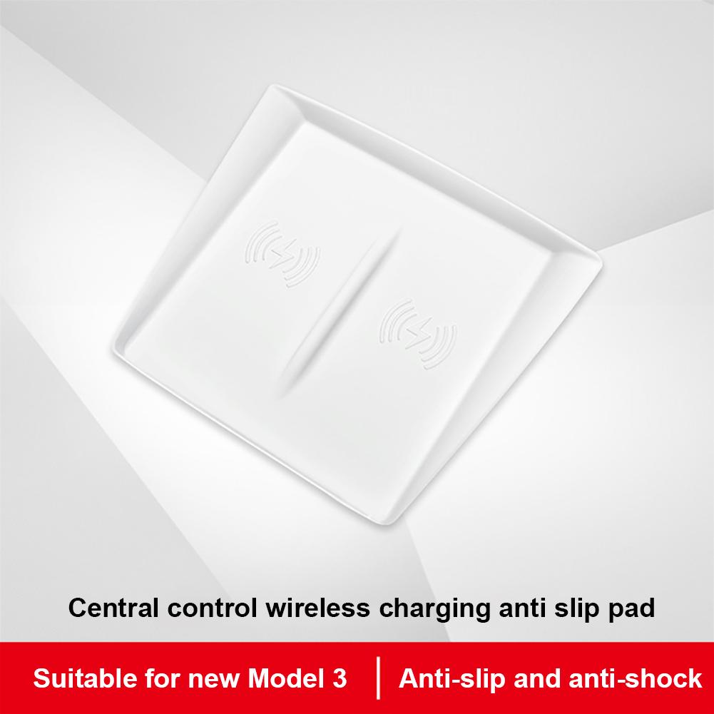 Беспроводная зарядная панель Силиконовый коврик для мобильного телефона Нескользящий Устойчивый к царапинам Чехол для зарядной панели для Tesla Model 3 Highland