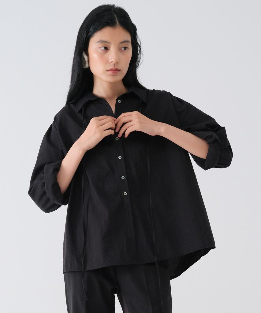 CENTAUR.KR Shirring String Blouse_Black