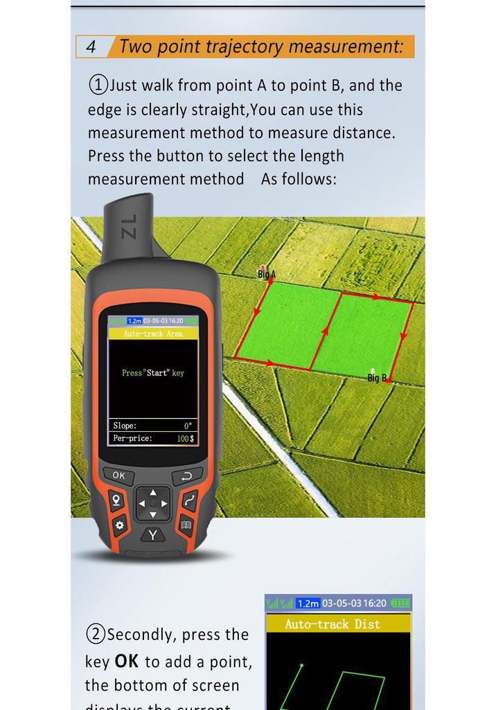ZL-166 Высокоточный ручной GPS (Английская версия)