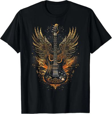 Футболка с гитарой Rock & Roll и крыльями