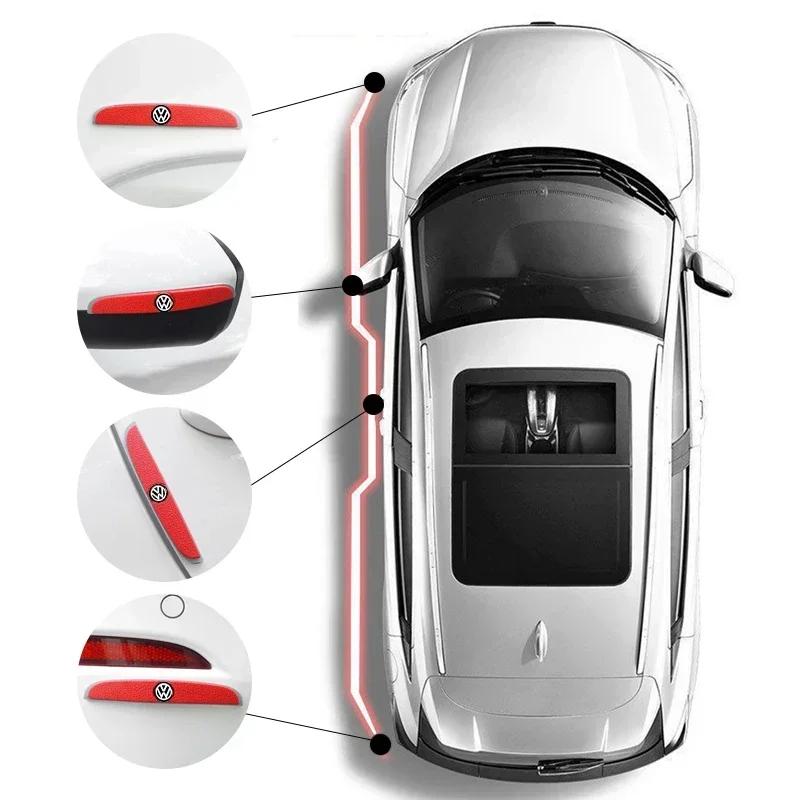 4PCS Car Door Edge Protector Guards Sticker Strip For Volkswagen VW Scirocco Jetta Beetle Golf Passat Polo Tiguan Sharan Touran