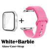 Стекло+корпус+ремешок для Apple Watch Band 42 мм 44 мм 41 мм 40 мм 38 мм 45 мм 49 мм Защитные пленки для Apple IWatch Series 8 7 6 SE 5 4