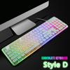Игровая USB-клавиатура со светодиодной подсветкой, 104 клавиши, эргономичная клавиатура с подставкой для запястья, для ПК с ОС Windows, настольного компьютера и ноутбука