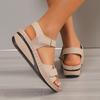 Женские винтажные римские сандалии, летние прогулочные шлепанцы с открытым носком на мягкой подошве, удобные тапочки на платформе с открытым носком, Sapato
