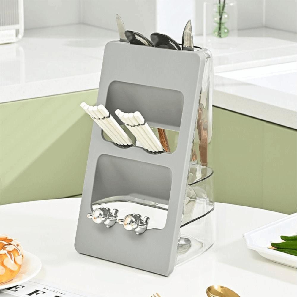 Large Capacity Chopstick Draining Rack Draining Hole Tableware Shelfs Kitchen Countertop