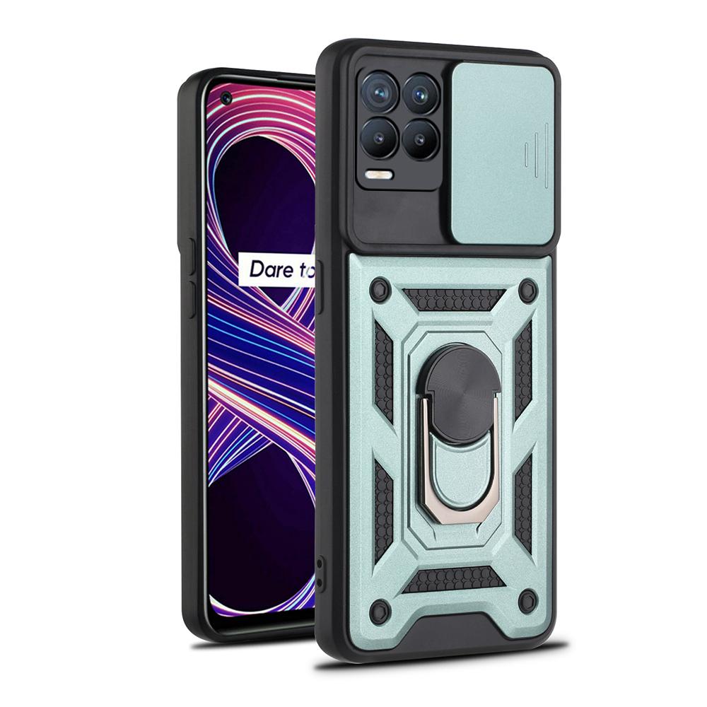 Противоударный чехол-подставка с кольцом для Realme 8 Pro, защитный чехол для камеры Push Pull для OPPO Reno 6 Z 5G, чехол Realme 8 5G 8i C21Y