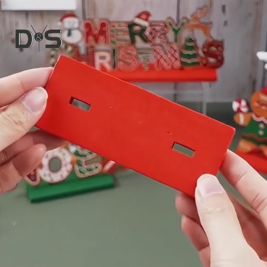 Рождественский деревянный орнамент, настольный знак в виде пряничного человечка, праздничный центральный элемент, украшение в виде пряничного человечка для декора стола на рождественскую вечеринку