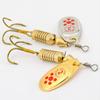 10Pcs 6.3CM/7G Spinner Blade Lure with Hook Hard Metal Spinnerbait Rotating Sequin Lure Rig Saltwater Freshwater Walleye Bass Fishing Accessories