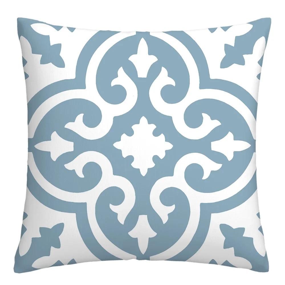 Наволочка из льна с геометрическим узором в виде озера и белого цвета для дивана, украшение для дома, может быть изготовлено по индивидуальному заказу 40x40 45x45 50x50 60x60