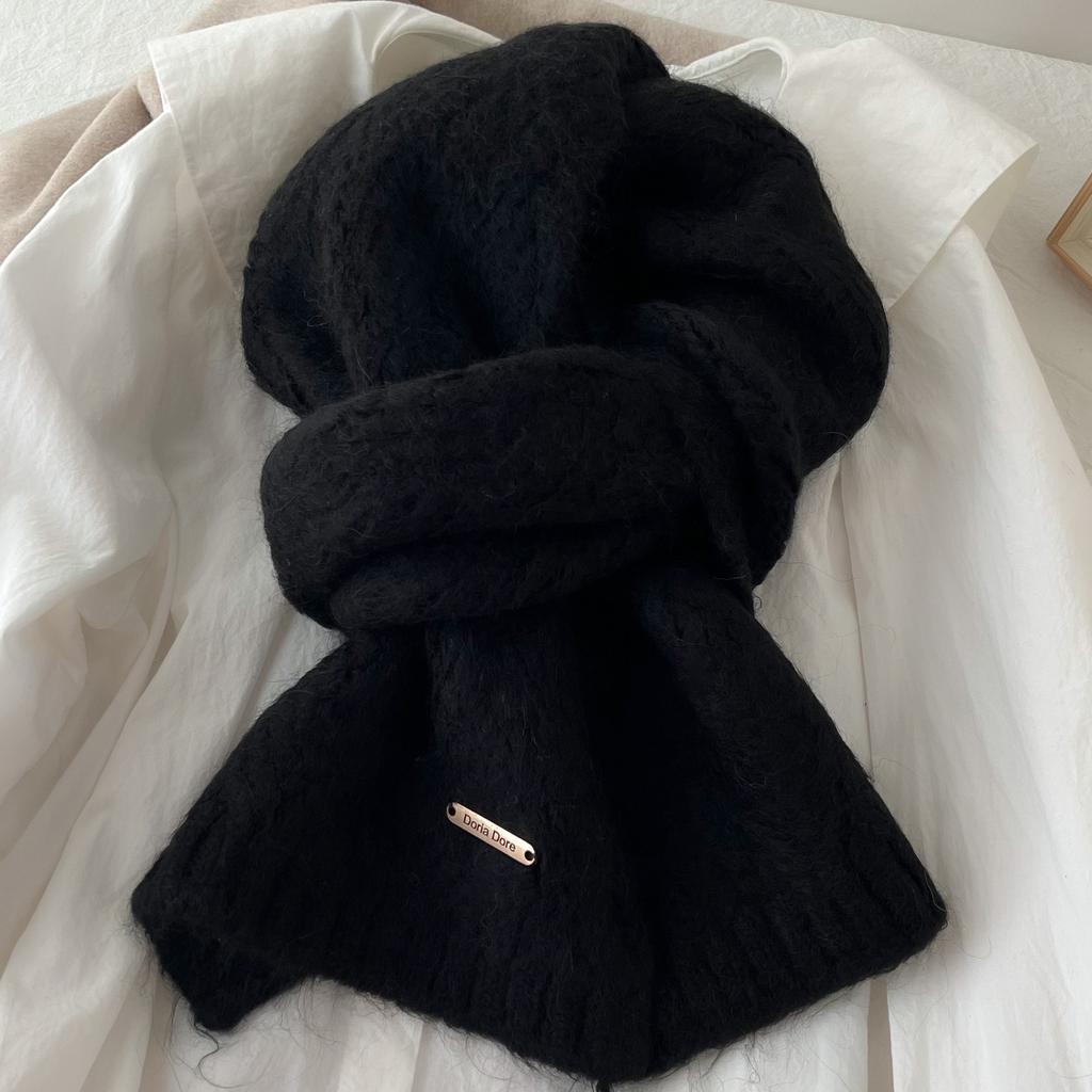 High Quality Wool Scarf Women Men Winter New Wool Blend Korean Style Muffler Male Female Fashion Simple Classic Deisn Knit Shawl