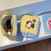 Embroidery kitty cosmetic bag color matching cute cartoon small square bag aunt towel sundries portable liner hand bag