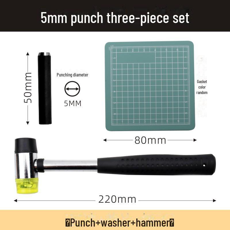 Набор из 200 металлических люверсов 10 цветов диаметром 5 мм с плоскогубцами