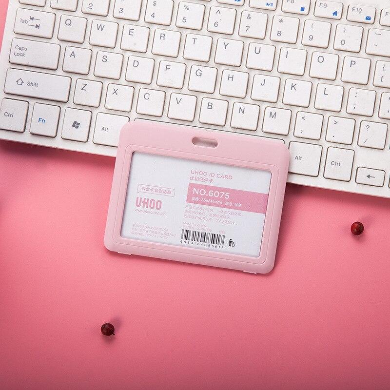 1pc Staff Meeting Work Card Set Student Badge Bus Card Set Single-sided Transparent Student ID Employee Work Card