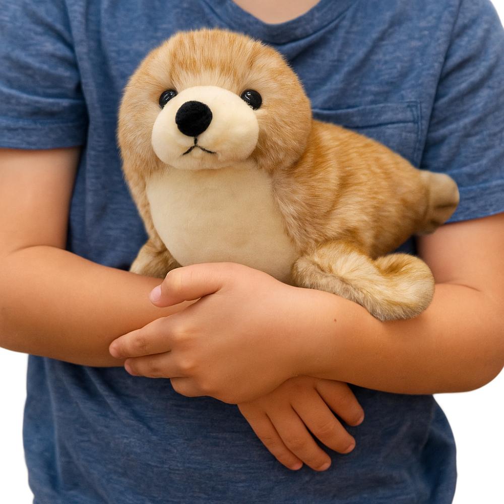 Fluffy Sea World Animal Stuffed Dolls Soft Seal Stuffed Animal  Birthday Parties