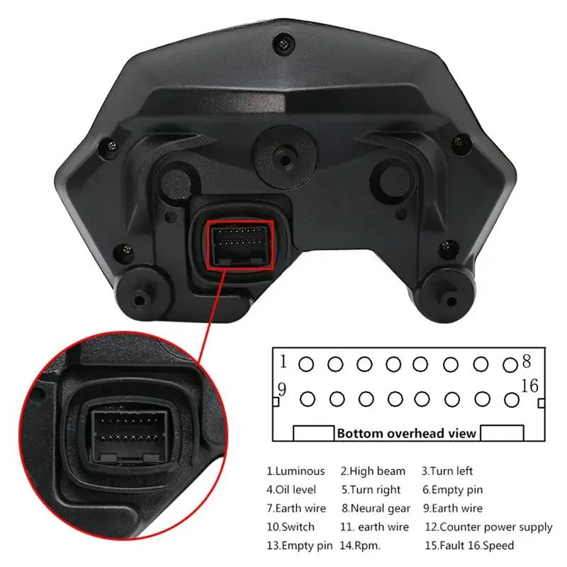 New Motorcycle Speedometer Tachometer Dashboard LCD Screen Display Indicator Gauge Motorbike For Yamaha FZ16 FZ 16 Accessories