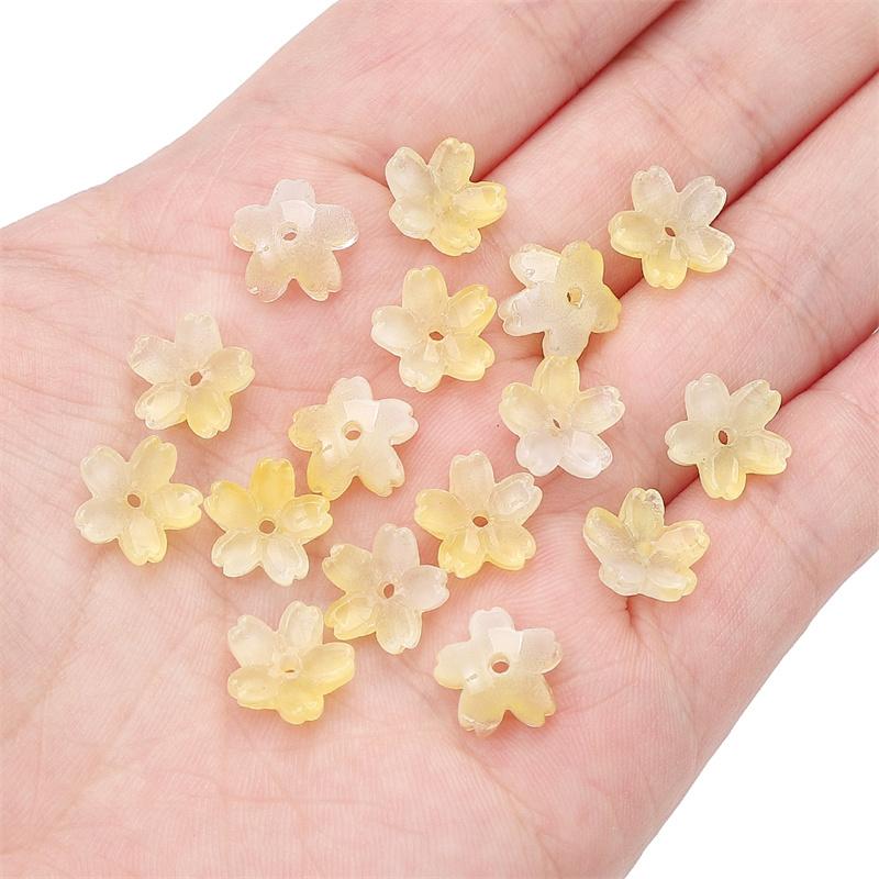10 шт./пакет пятилепестковый цветок сакуры бусины DIY браслет ожерелье серьги ювелирные аксессуары