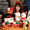 Рождественский Санта Клаус Снеговик Пингвин Сани Плюшевая Кукла Подвеска Детская Игрушка Для Праздничного Декора