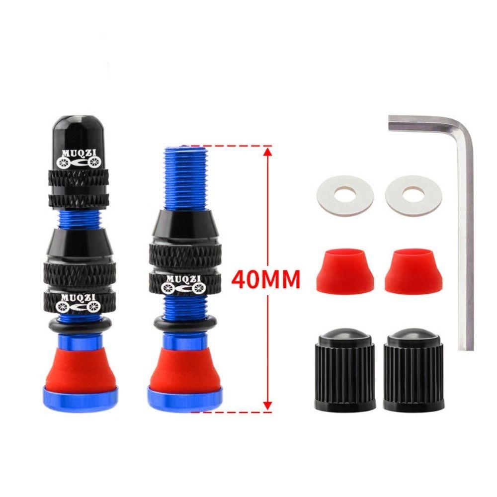 1 Set with Wrench Tubeless Tire Valves Aluminum Zinc Zinc Alloy Schrader Valve Kits Bicycle Repair