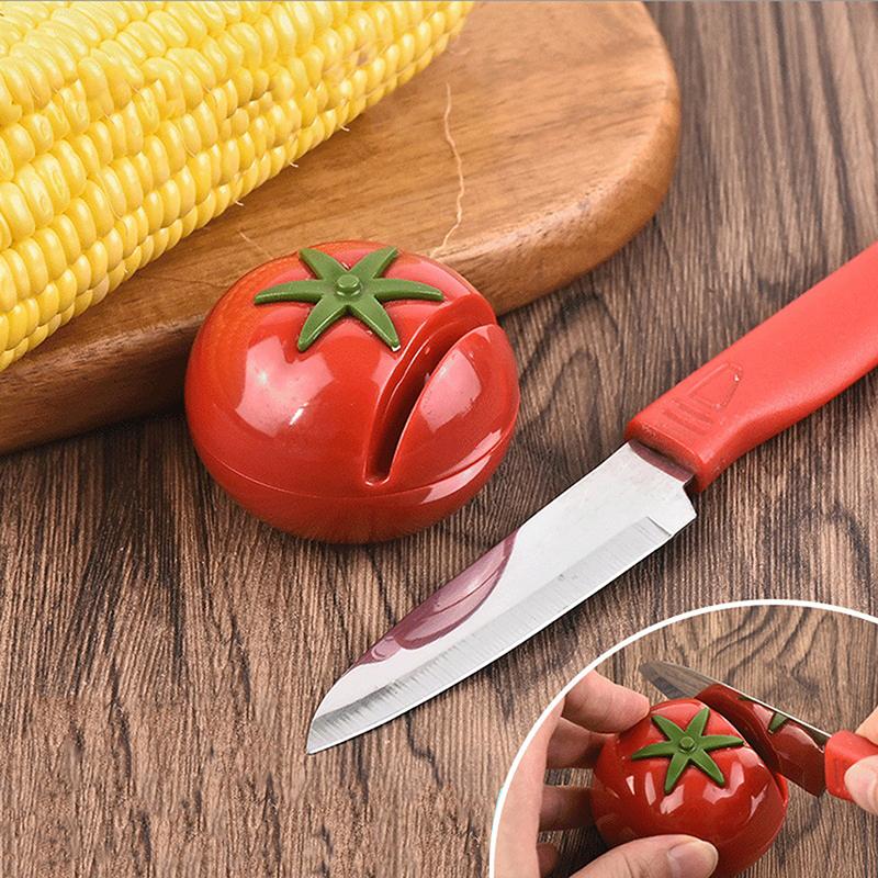 1 шт., точилка для ножей, инструменты для точилки ножей, симпатичный мини-креативный точильный камень в форме помидора, точилка для ножей, кухонные гаджеты