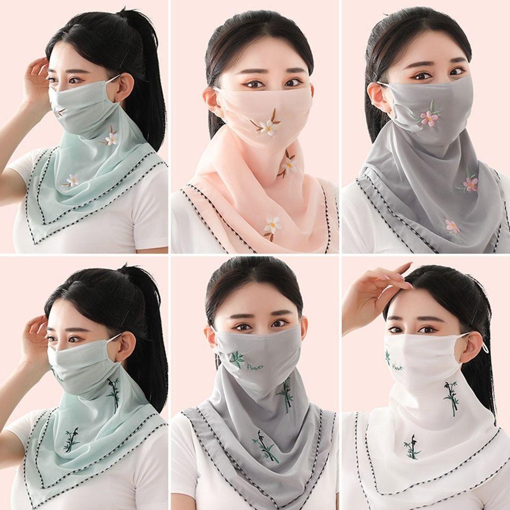 Scarf Fishing Sun UV Protection Unisex Face Cover Triangular Scarf Sunscreen Veil Ice Silk Mask