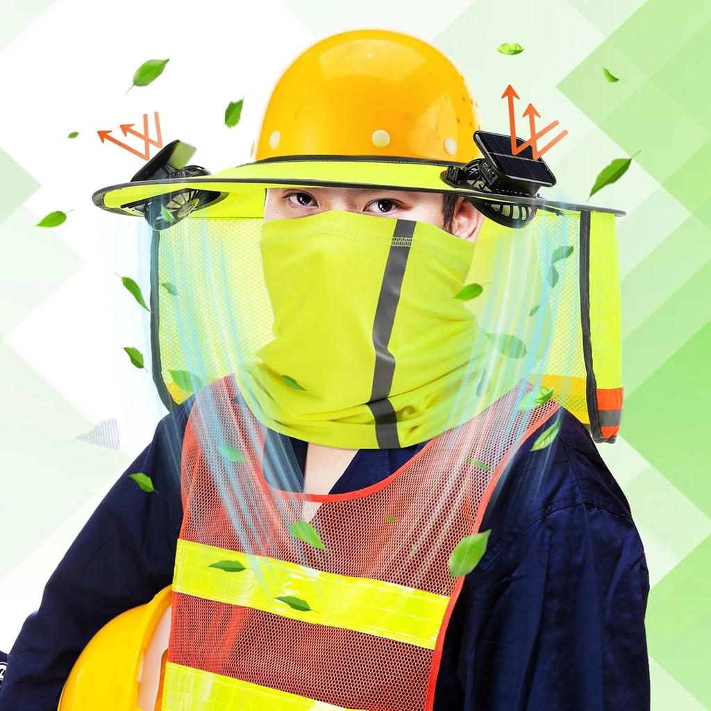 Sun Safety Helmet, Full Safety Helmet, Sun Visor With Solar Fan