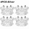 4/1 шт. Мини-корона для кекса, принцесса, жемчужная тиара, детские украшения для волос для свадьбы, дня рождения, вечеринки, украшения для торта