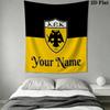 AEK F.C. Custom Name Wall Tapestry Aesthetic Wall Hanging Printed Fabric Blanket Decorative Tapestries for Bedroom Living Room Home Decor