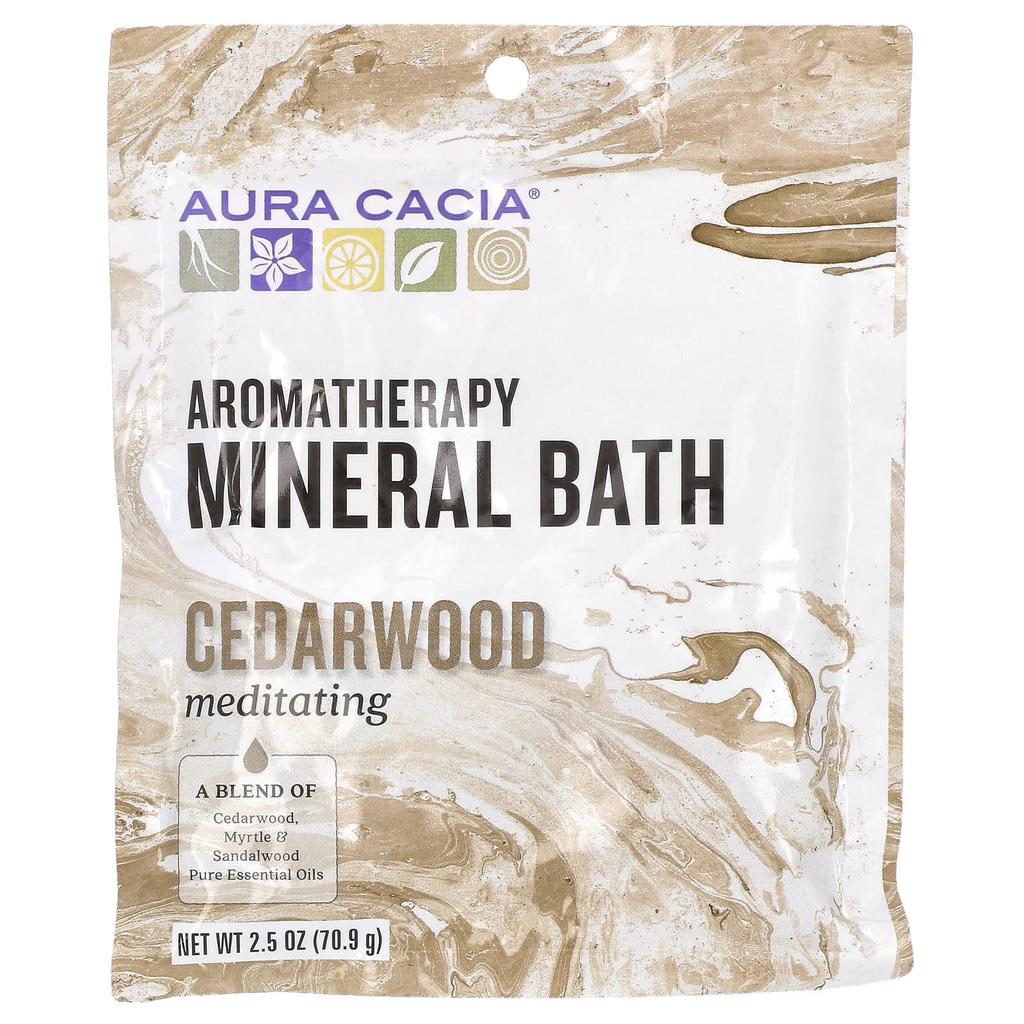 Aura Cacia Aromatherapy Mineral Bath, Cedarwood, 2.5 Oz (70.9 G)