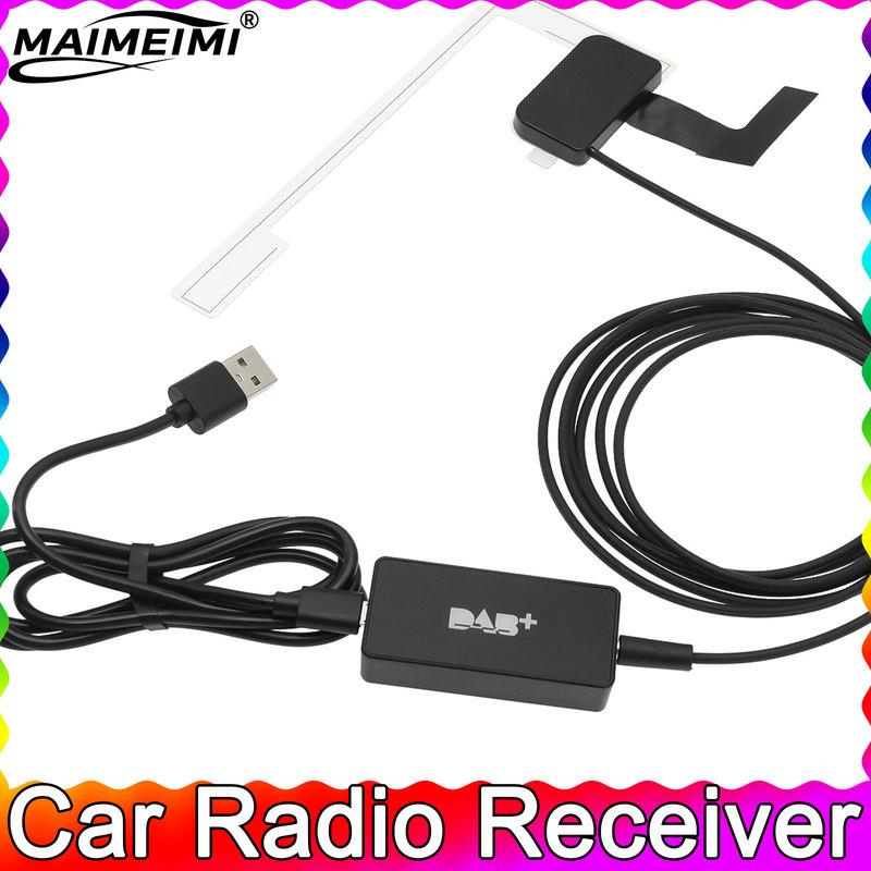 Car Radio Receiver DAB+ Antenna for Android With USB Adapter GPS Stereo DAB Receiver Player Automatic Scan Support Channel List