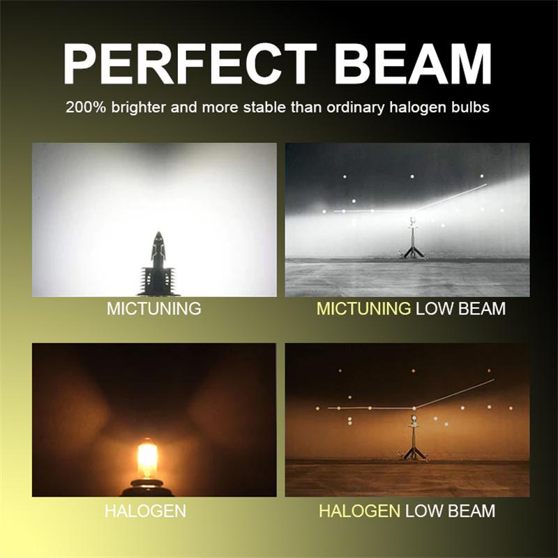 1 шт. светодиодные фары H4 9003 HB2 12 В лампы для светодиодных автомобильных ламп диодные дальний свет ближний свет авто класс чипы LM