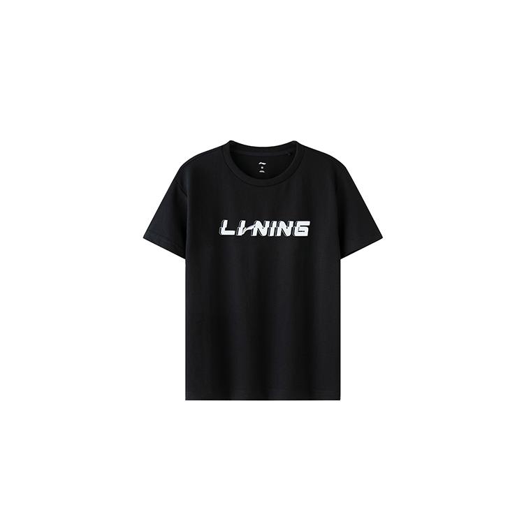 Мужские футболки Li Ning с круглым вырезом, умеренного прямого кроя, AHSU829-1